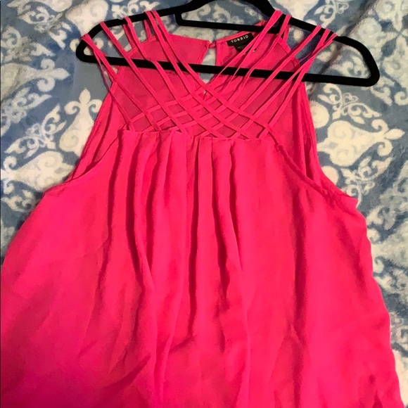 Highlighter Pink blouse - Picture 1 of 4